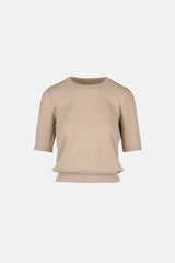 CORVINA BEIGE KNIT T-SHIRT