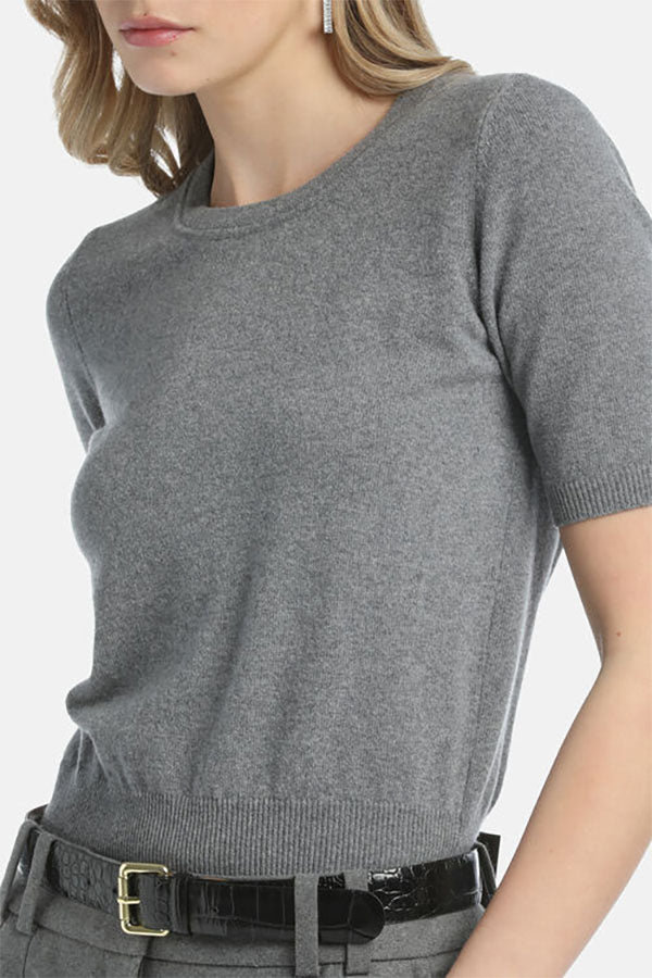 CORVINA GREY KNIT T-SHIRT
