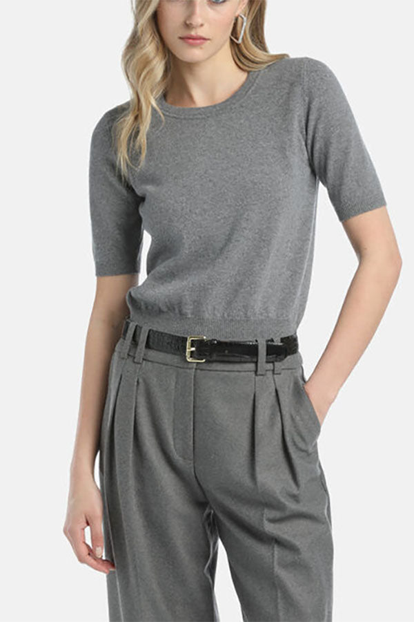 CORVINA GREY KNIT T-SHIRT