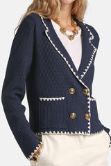 COSMICA BLUE DOUBLE-BREASTED JACKET