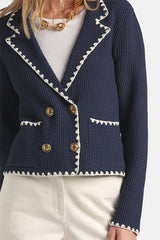 COSMICA BLUE DOUBLE-BREASTED JACKET