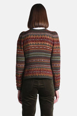 CREMONA GREEN JACQUARD KNIT SWEATER