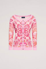 CROSTONE PINK PAISLEY CARDIGAN