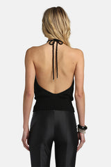 CUPIDO BLACK EMBELLISHED TOP
