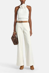 CUPIDO CREAM EMBELLISHED TOP