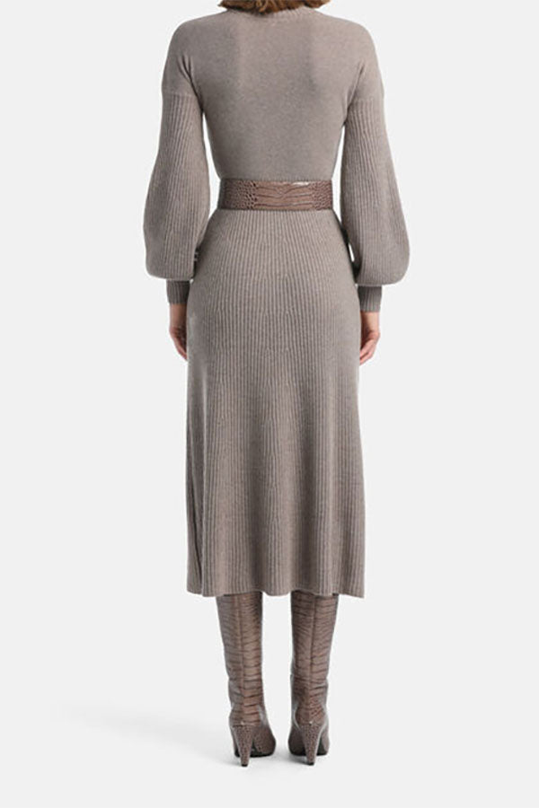 CURIOSITA CASHMERE-BLEND MAXI DRESS