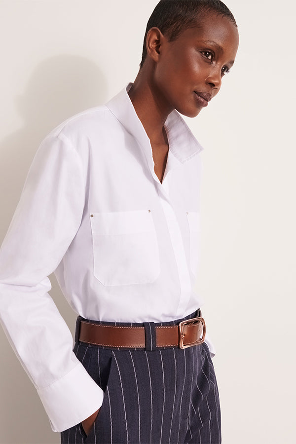 CYAN12-BIS BOX-SHAPED BLOUSE