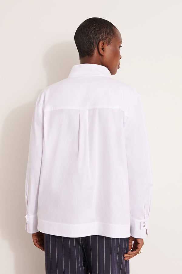 CYAN12-BIS BOX-SHAPED BLOUSE