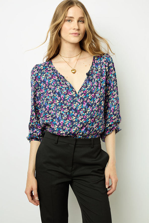 BRITTANIA FLORAL JACQUARD BLOUSE