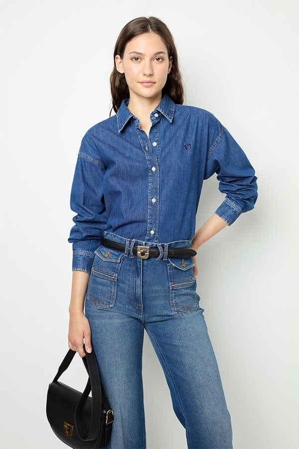 BABETT RAW DENIM SHIRT