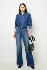 BABETT RAW DENIM SHIRT