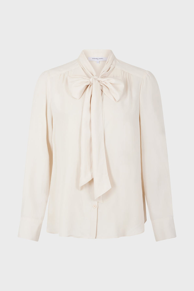 BELPHINE LAVALIERE COLLAR SOFT SHIRT