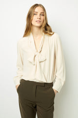 BELPHINE LAVALIERE COLLAR SOFT SHIRT