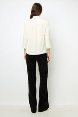 BRANDA ZIPPERED SOFT BLOUSE