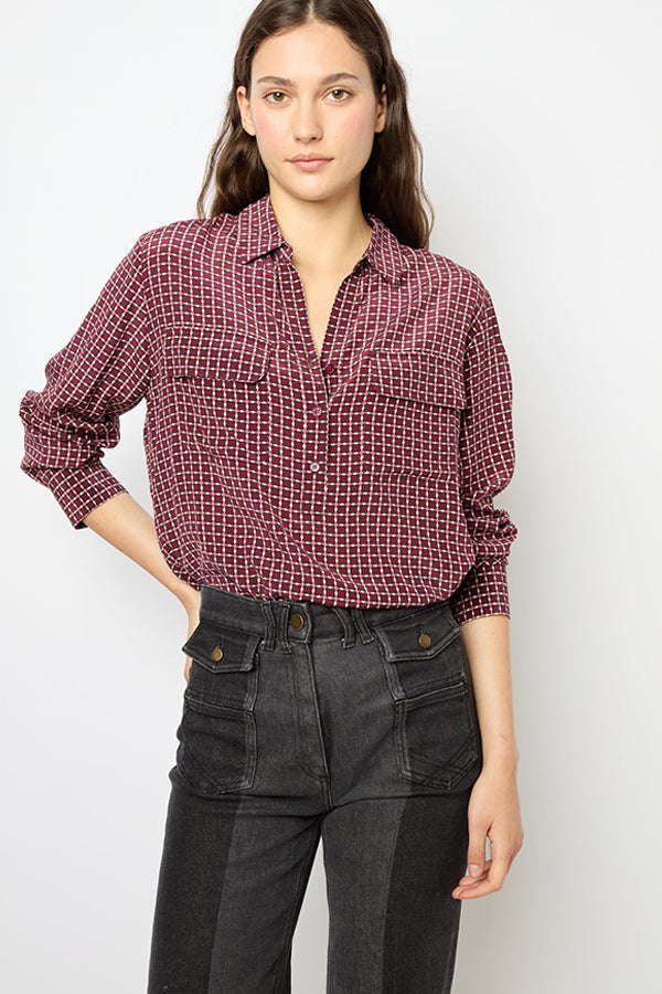 BERNADETTE SILK PRINTED BLOUSE