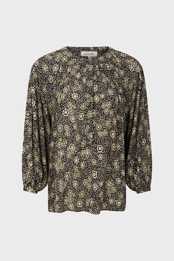 ADENA ROUND NECK FLORAL BLOUSE