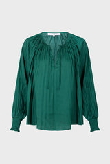 BABETH PLEATED SATIN BLOUSE