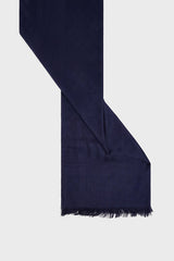 DOMITILLE BLUE COTTON MODAL MONOGRAM SCARF