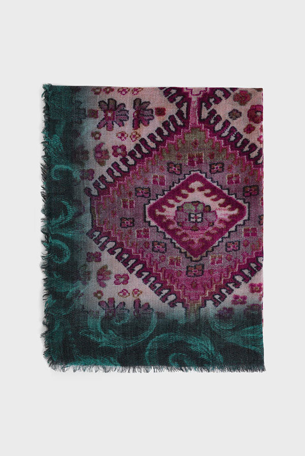 DEBORAH PRINTED WOOL SCARF