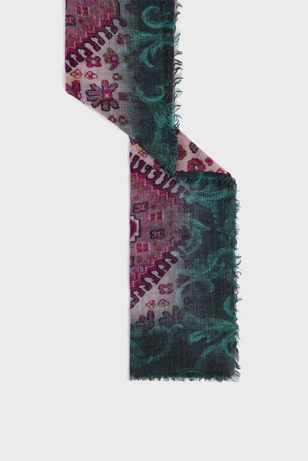 DEBORAH PRINTED WOOL SCARF