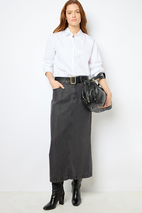 CYBELIA MIDI DENIM SKIRT