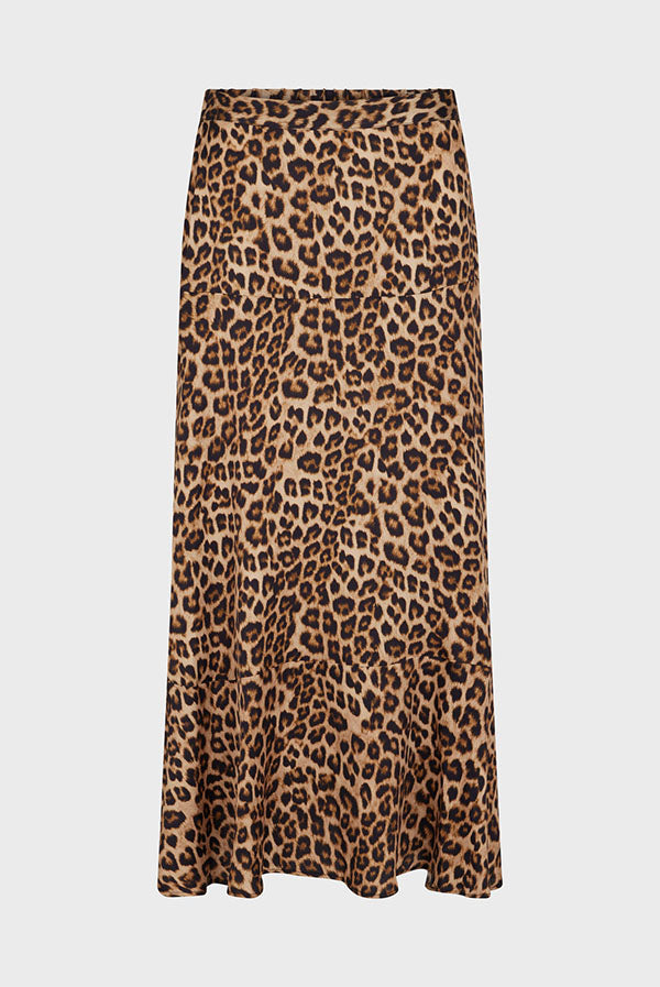 CONSTANCE LEOPARD MIDI SKIRT