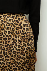 CONSTANCE LEOPARD MIDI SKIRT