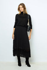 CLODIE PLEATED LACE SKIRT