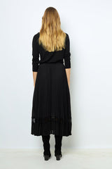 CLODIE PLEATED LACE SKIRT