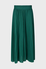 CARRY PLEATED SATIN MAXI SKIRT