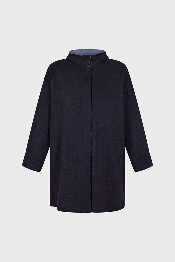 LANE REVERSIBLE HOODED COAT