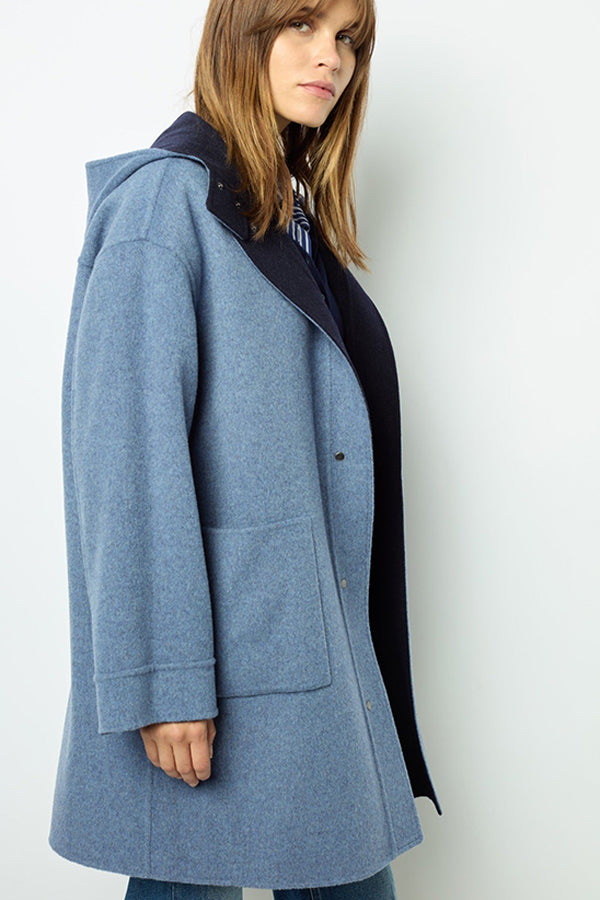 LANE REVERSIBLE HOODED COAT