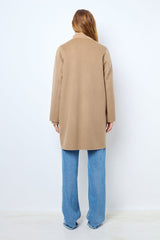 LAREEN REVERSIBLE FINE WOOL FABRIC COAT