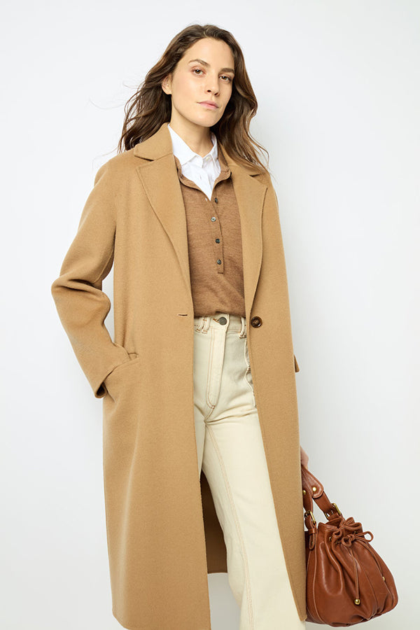 LANAIA STRAIGHT CUT DOUBLE FACE WOOL COAT