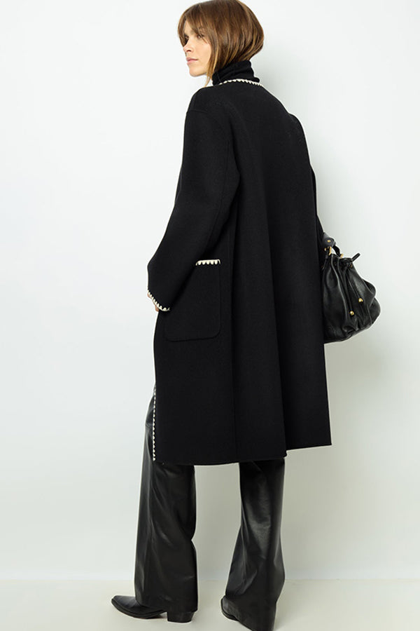 LILIA TWO TONE MID LENGTH COAT