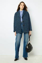 LEDA HERRINGBONE SHORT COAT