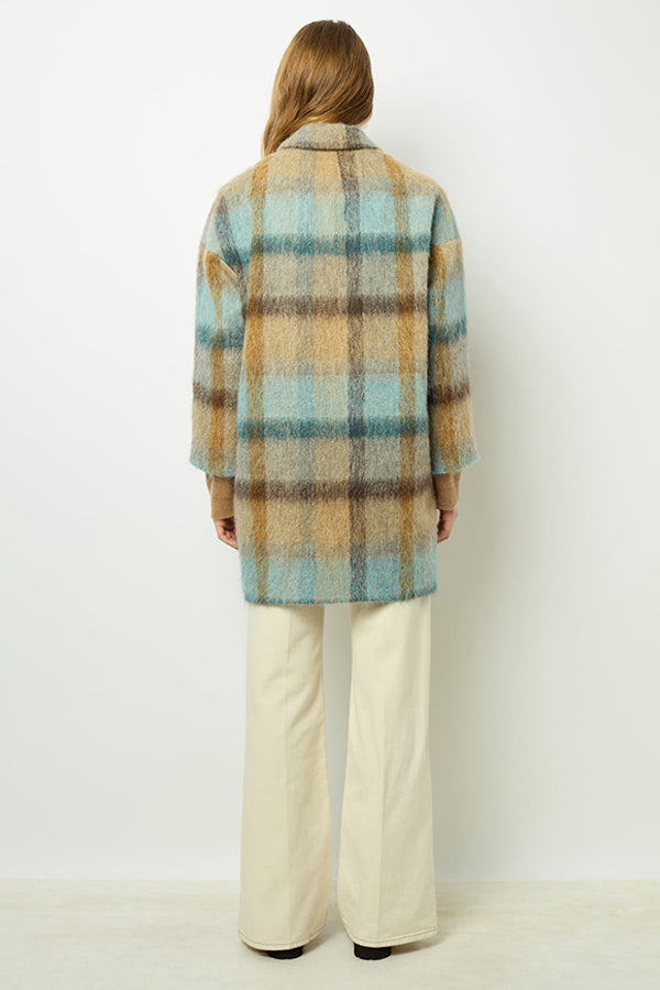 LEONILLE WIDE CHECK COAT