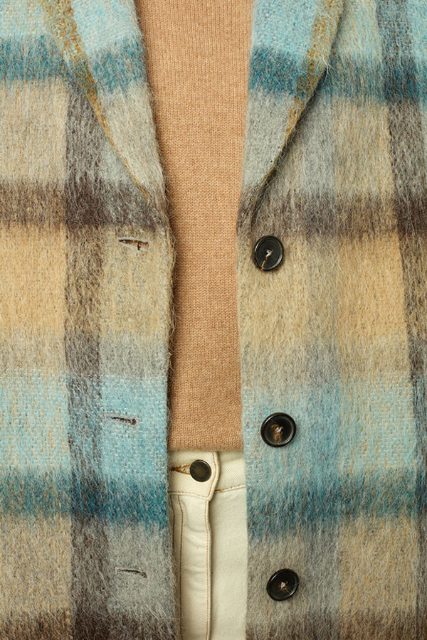 LEONILLE WIDE CHECK COAT