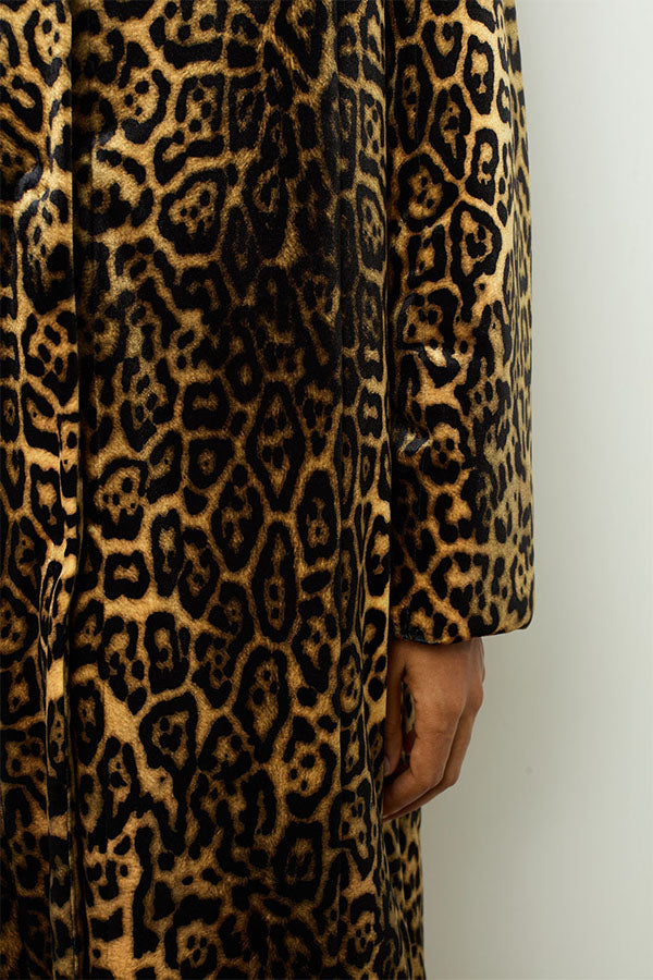 LEUNDA LEOPARD VELVET COAT