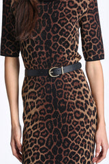 DAMIERA TWISTED BUCKLE LEATHER BELT