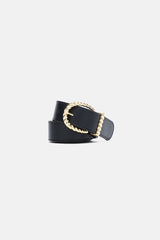 DAMIERA TWISTED BUCKLE LEATHER BELT