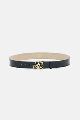 DANVILLE GOLD MONOGRAM-BUCKLE BELT