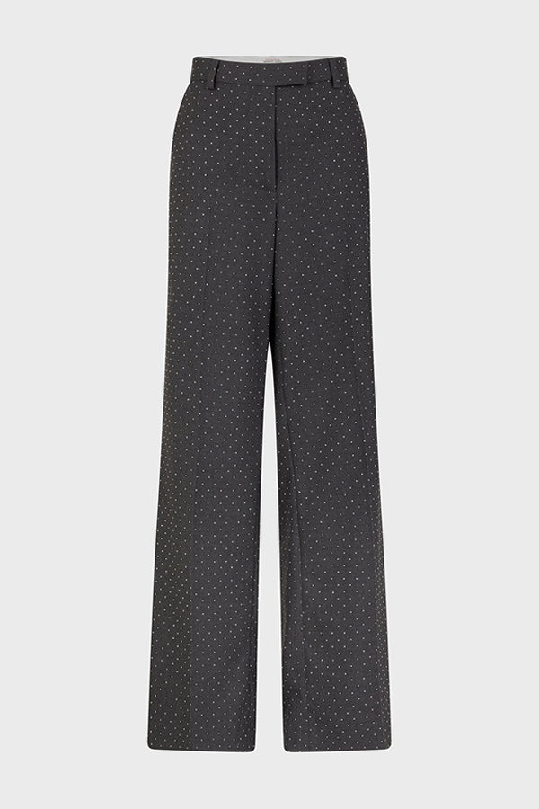 DALI RHINESTONE STRAIGHT CUT TROUSERS