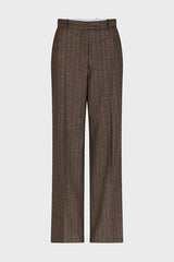 DALI HERRINGBONE STRAIGHT CUT TROUSERS