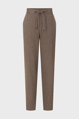 NAYMA BEIGE ELASTICATED SUIT TROUSERS