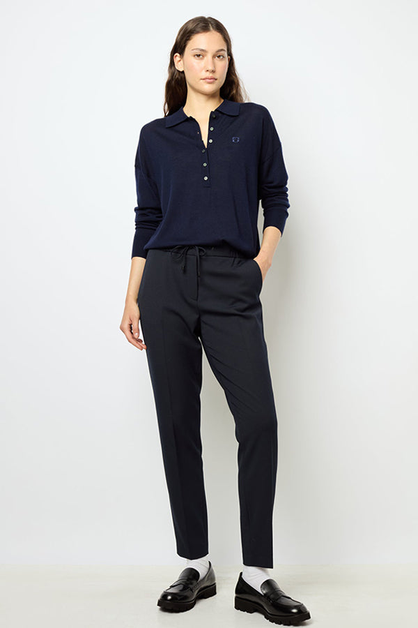 NAYMA BLUE ELASTICATED SUIT TROUSERS