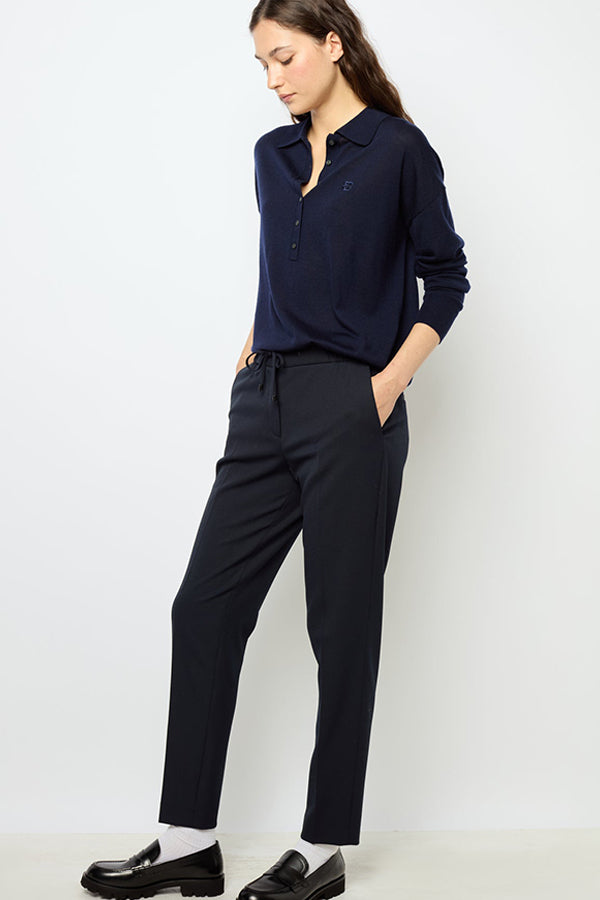 NAYMA BLUE ELASTICATED SUIT TROUSERS