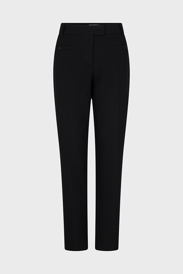 NESSERYN BLACK 7/8 STRAIGHT TROUSERS