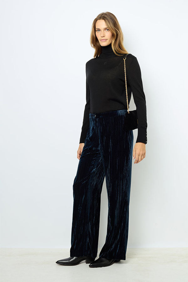 NORIA WIDE LEG VELVET TROUSERS