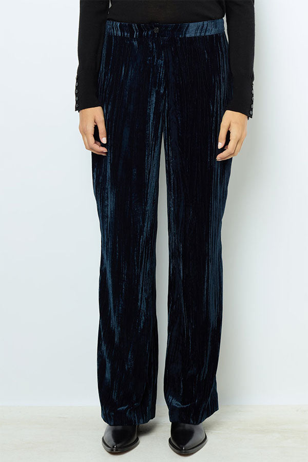 NORIA WIDE LEG VELVET TROUSERS